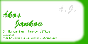 akos jankov business card